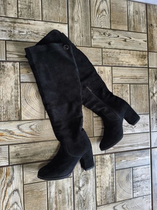 Ботфорти натуральний замш