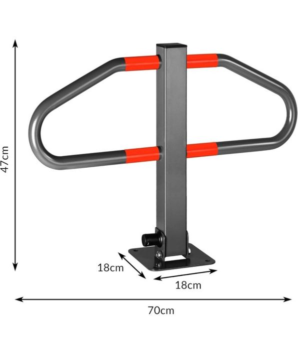 Barreira com duas chaves para estacionamento privado