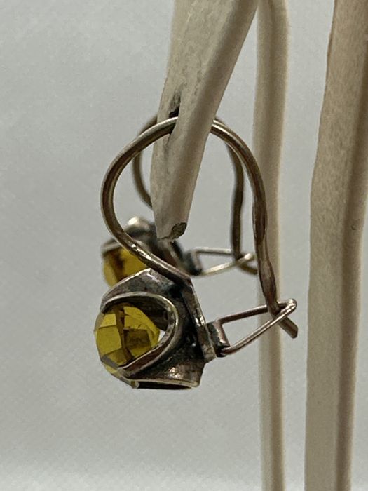 Серьги серебро 875 сережки срібло 875