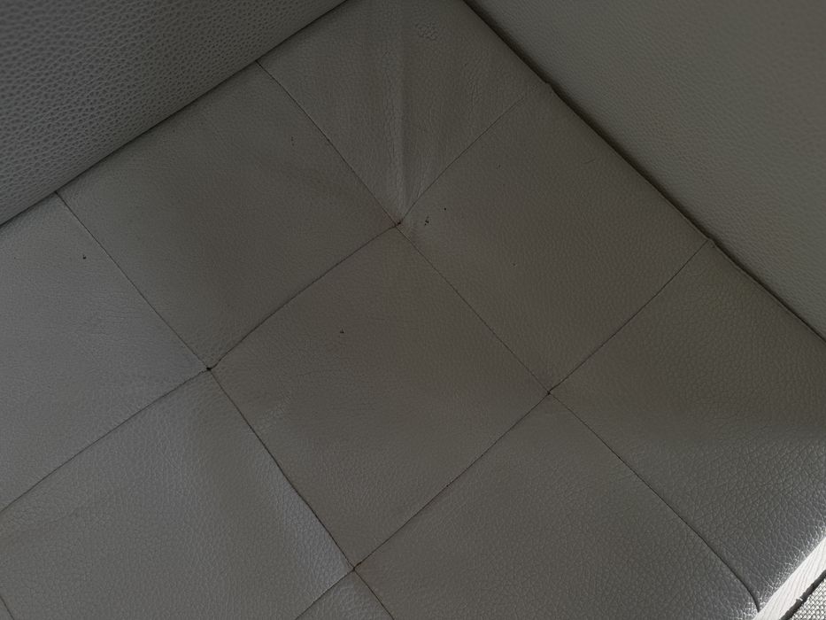 Sofá branco imita pele 160cm