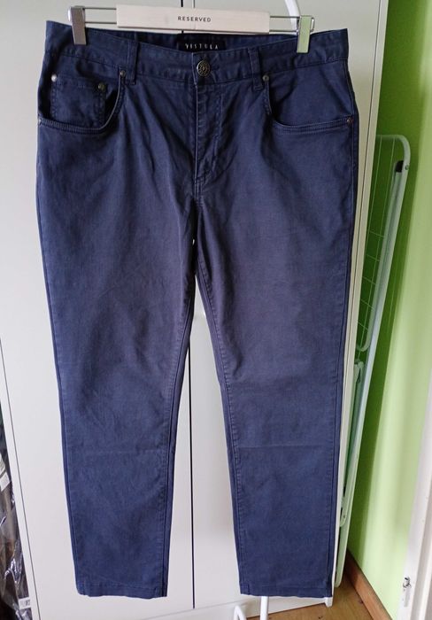 Spodnie chino Vistula granatowe