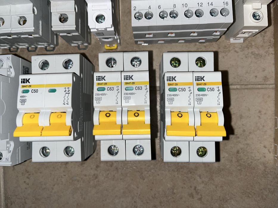 Автомати остатки, УЗО CD-264J, Hager, Schneider Resi 9, IEK BA47-29