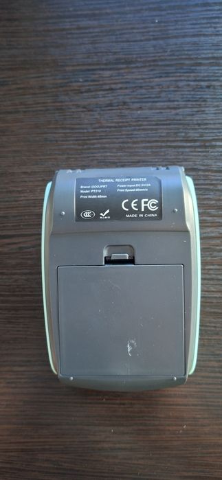 Портативний Bluetooth термопринтер для смартфона Goojprt PT-120, POS-принтер чеків Голубий