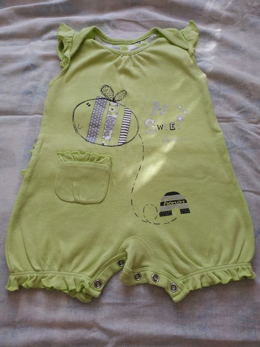 Песочник, Боди салатовый для девочки