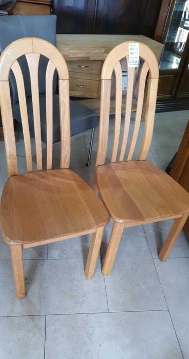 Komplet 4 krzeseł drewniane dębowe piaskowane lakierowane FV DOWÓZ