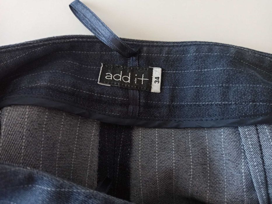 rybaczki damskie nogawka 3/4 granatowe rozmiar 34 jak nowe