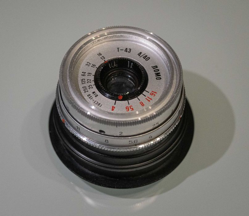 Super obiektyw T-43 4/40 Łomo. Pełna klatka, mocowanie Sony FE E-Mount