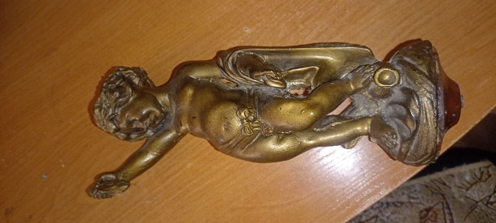 Бра латунне з кришталем, класика (путті)