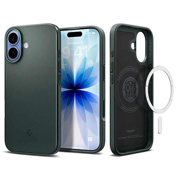 Spigen Thin Fit Mag Magsafe Iphone 17 Abyss Green
