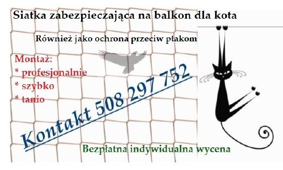 Siatka zabezpieczająca balkon, siatka dla kota