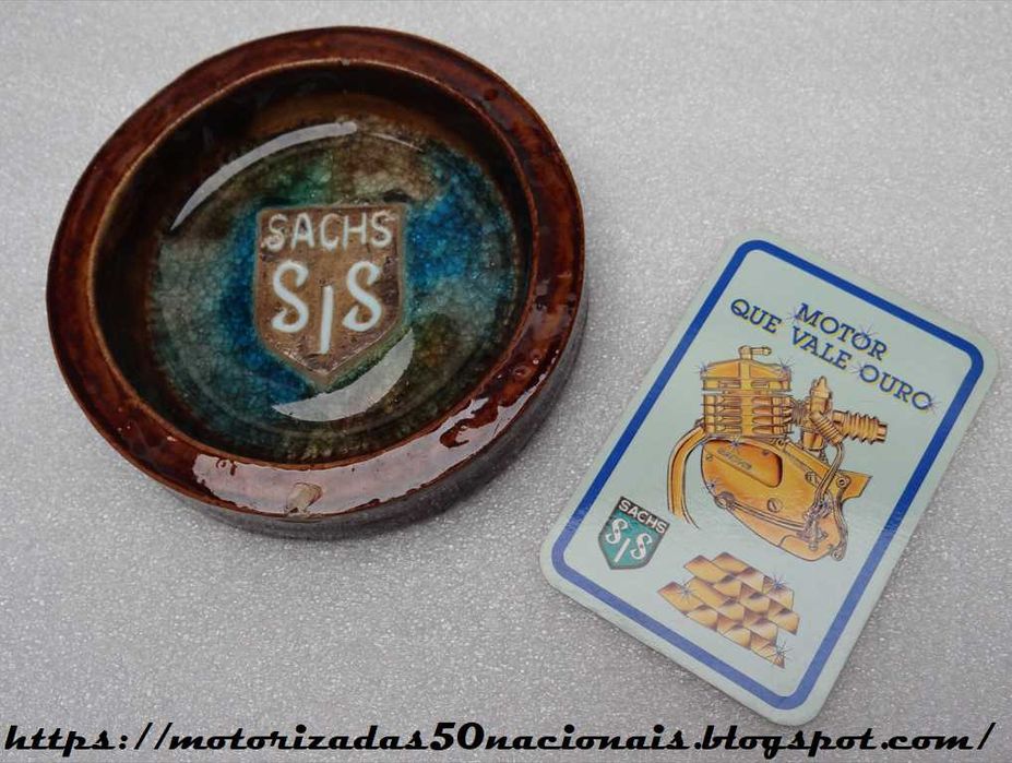 Cinzeiro SIS - Sachs + Calendário SIS - Sachs  "Motor que vale ouro"