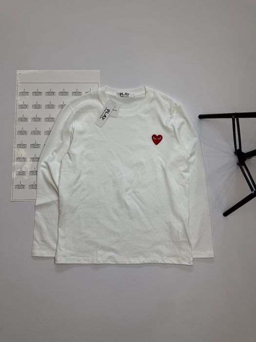 CDG Play Longsleeve / comme des garcons / лонгслів кофта кдг плей / ком де гарсон кофта лонгслив лонг футболка з довгим рукавом