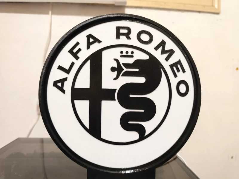 Lightbox Luminaria decorativa Alfa Romeo v2
