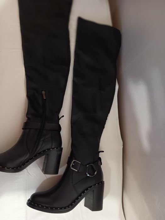 Ботфорти шкіряні