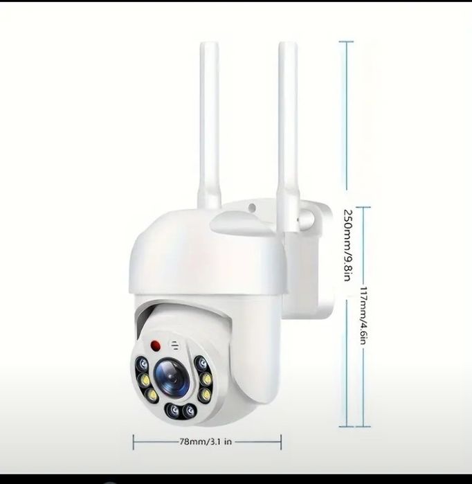 Kamera IP Obrotowa Zewnętrzna Wodoodporna Inteligentny tryb Nocny PTZ