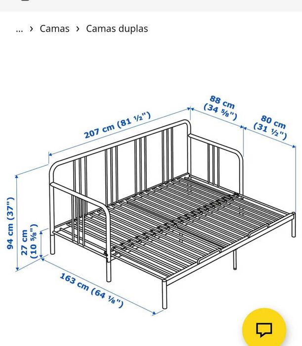 Sofa cama Ikea com colchão
