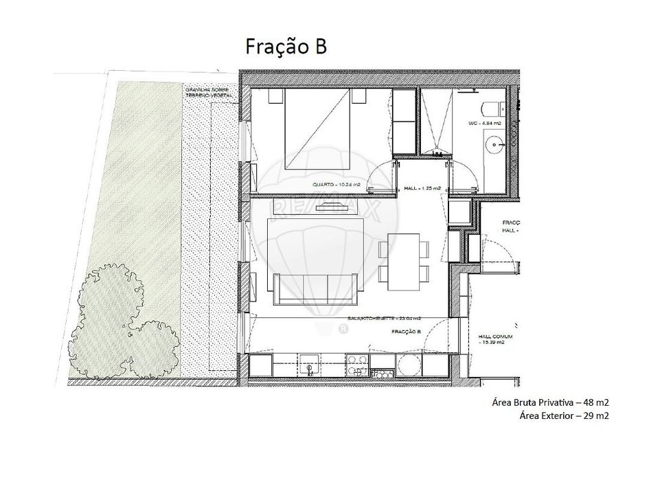Apartamento T1 para arrendamento