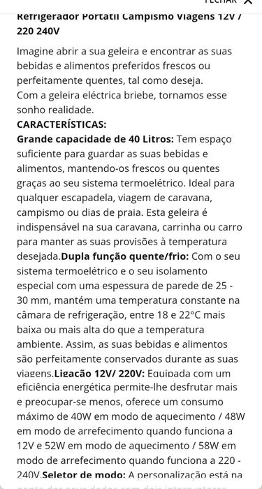 Arca refrigeradora camping