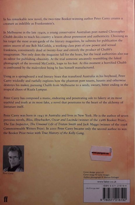 Livro - My Life as a Fake - Peter Carey