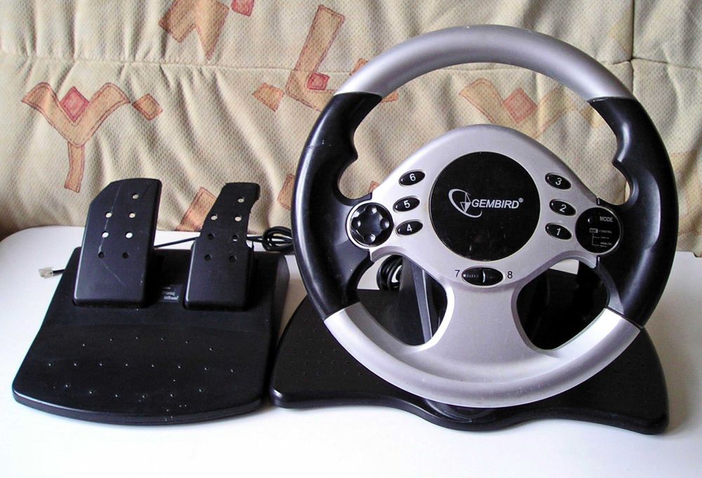 Игровой руль с педалями Gembird STR-ShockForce