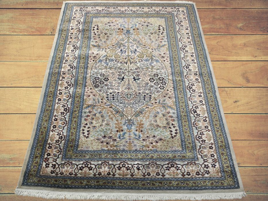 Ghoum - Perski dywan  Drobniutko tkany z wełny kork  Rękodzieło 95x160