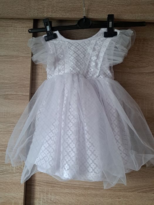 Biała sukienka 86 cm