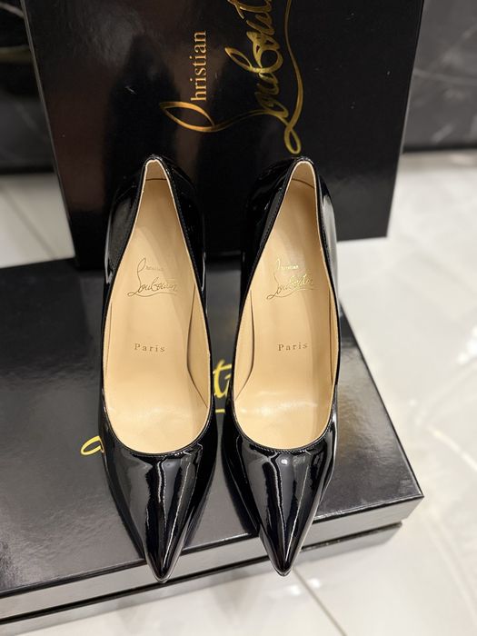 Szpilki Louboutin Black Leather