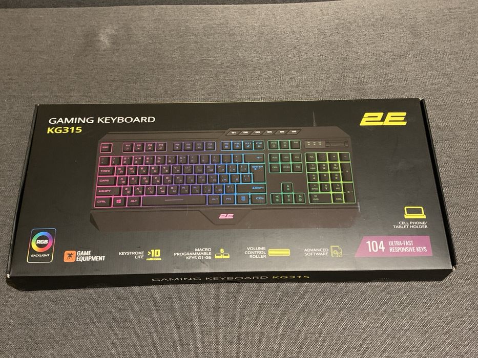 Ігрова клавіатура 2E KG315 RGB USB Black