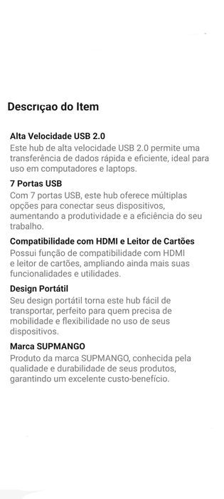 Extensão múltipla usb