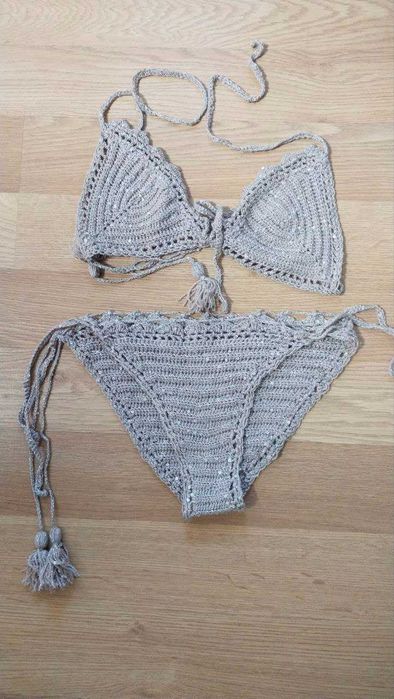 в'язаний пляжний комплект з акрилу