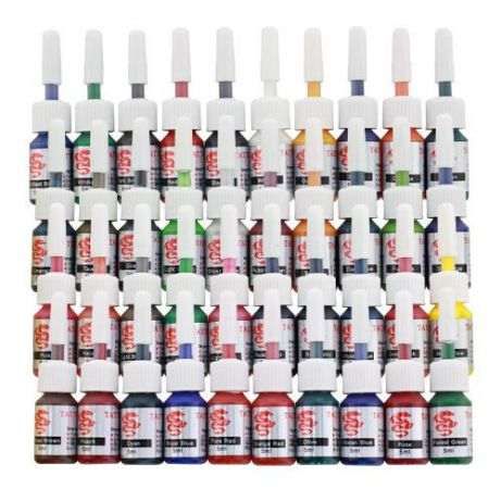 Novo kit profissional tatuagem 2 máquinas 40 tintas e todo o material