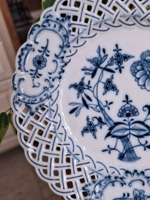 Śliczna patera Miśnia Teichert wzór cebulowy