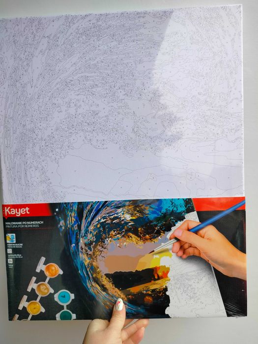 Obraz Kayet do malowania po numerach numerkach 40x50cm morska fala