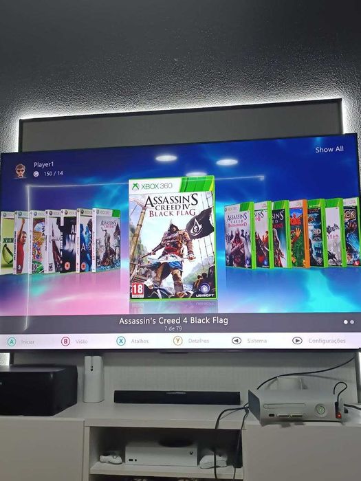 Xbox 360 Fat Jasper 500GB com RGH (+75 Jogos)
