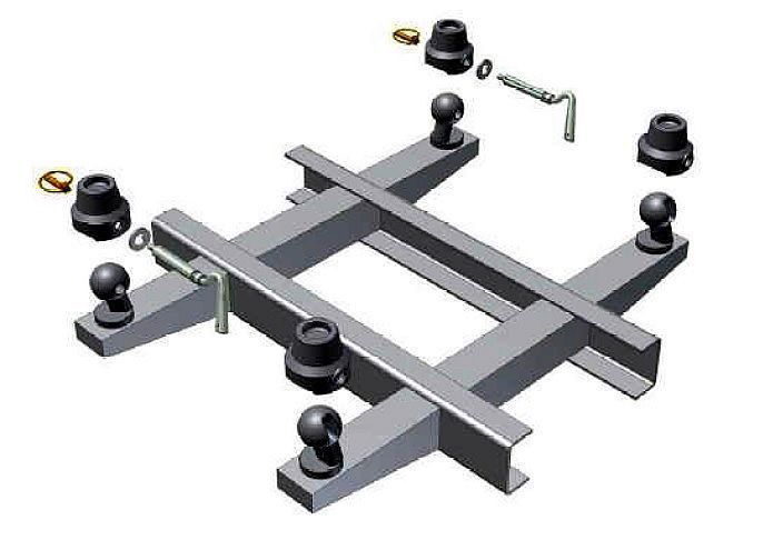 Kule do wywrotu kiper do 3,5 tony fi 60 - 4 szt w komplecie