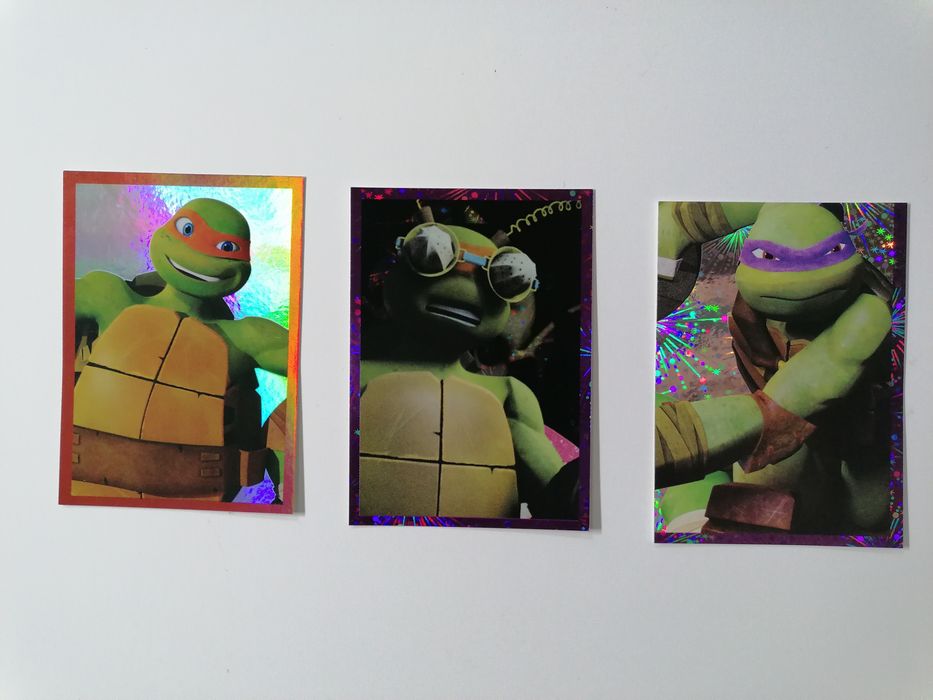 3 cromos Colecção Teenage Mutant Ninja Turtles 2014, edição Panini.
