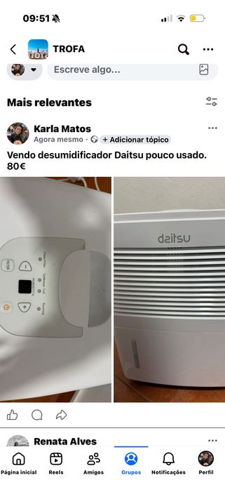 Desumidificador pouco usado, como novo.