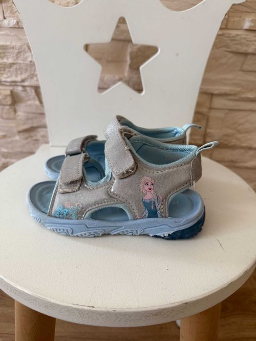 Sandały dla dziewczynki na lato na rzepy niebieskie Elza r.25 Sinsay