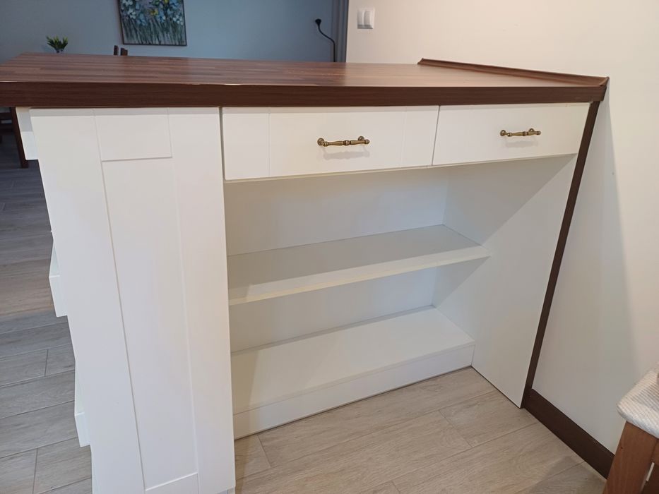 Białe Meble Wyspa kuchenna  Szafki Do kuchni