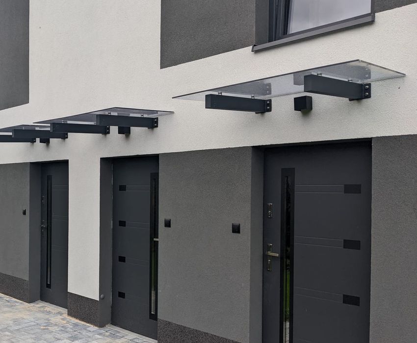 Wspornik do daszka nad drzwi z aluminium 85cm