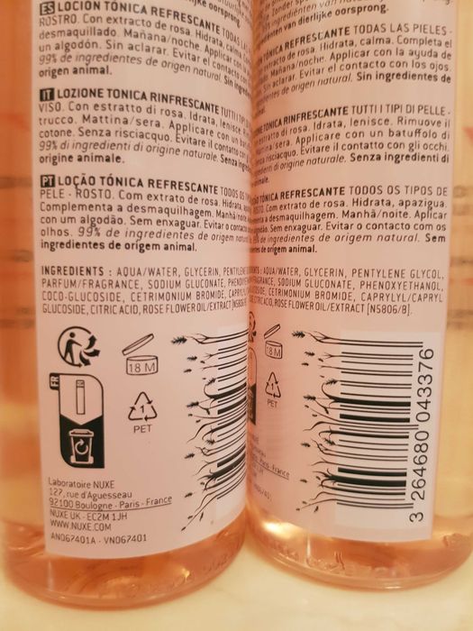 Зволожуючий тонік  NUXE VERY ROSE для обличчя 200ml.