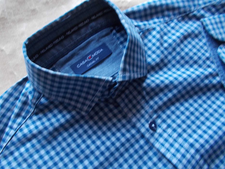 M- CASA MODA Premium - Designerska Koszula Męska M 39/40 cm Szwajcaria