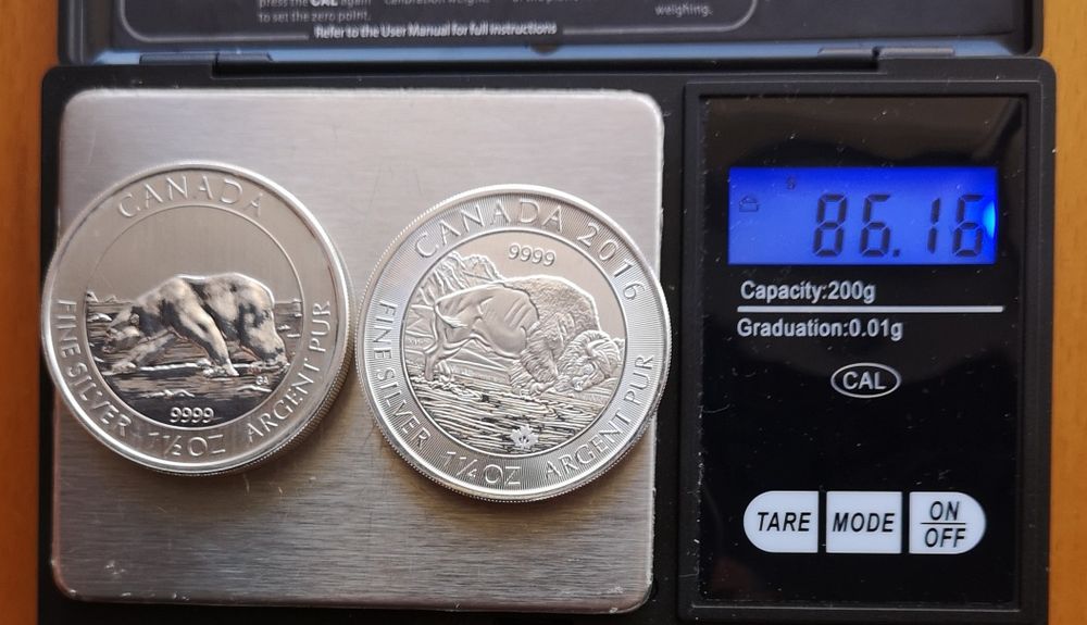 moedas prata 1,5oz e 1,25oz Canadá (#2)
