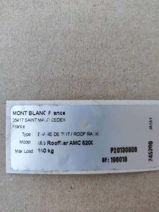 Stopy mocowania do bagażnika Mont Blanc serii AMC