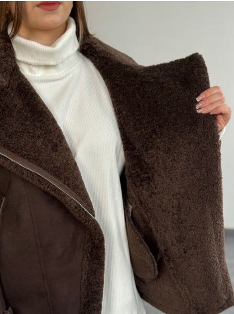 Дублянка d-victory, натуральна замша, 48/50, шоколад