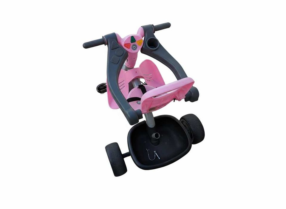 Triciclo Infantil Rosa/Cinza – Muito Bom Estado | Seguro e Confortável