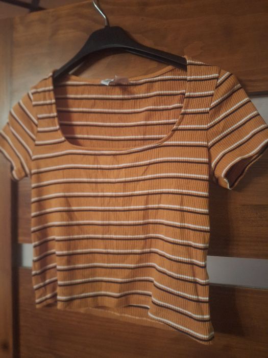 Bluzka damska H&M Basic rozm.M 95%bawełna stan bardzo dobry.