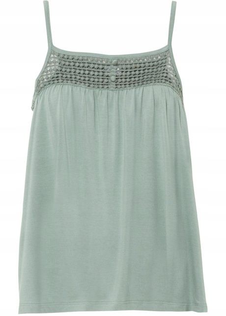 B.P.C top szałwiowy koronka r.32/34