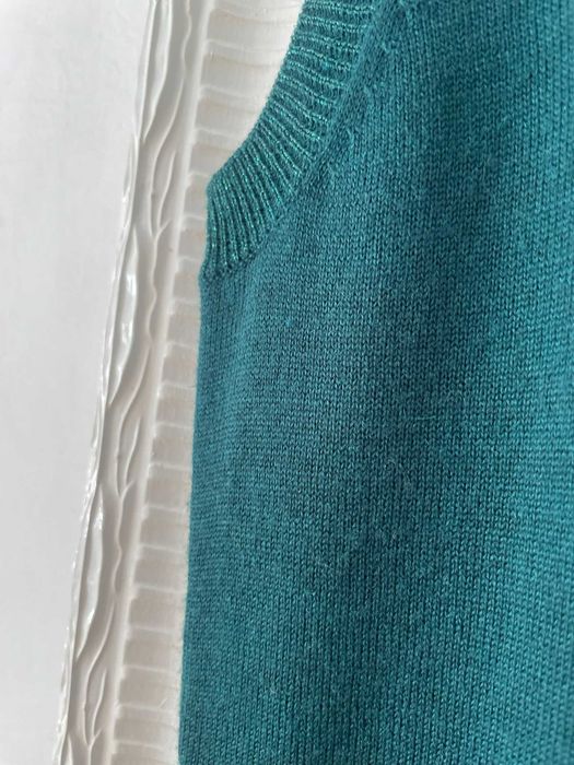 Adagio top dzianinowy sweter zielony szmaragdowy półgolf wełna M 38
