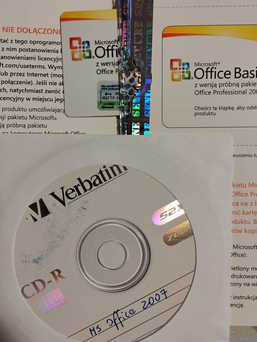 Microsoft Office Basic 2007 PL + CD